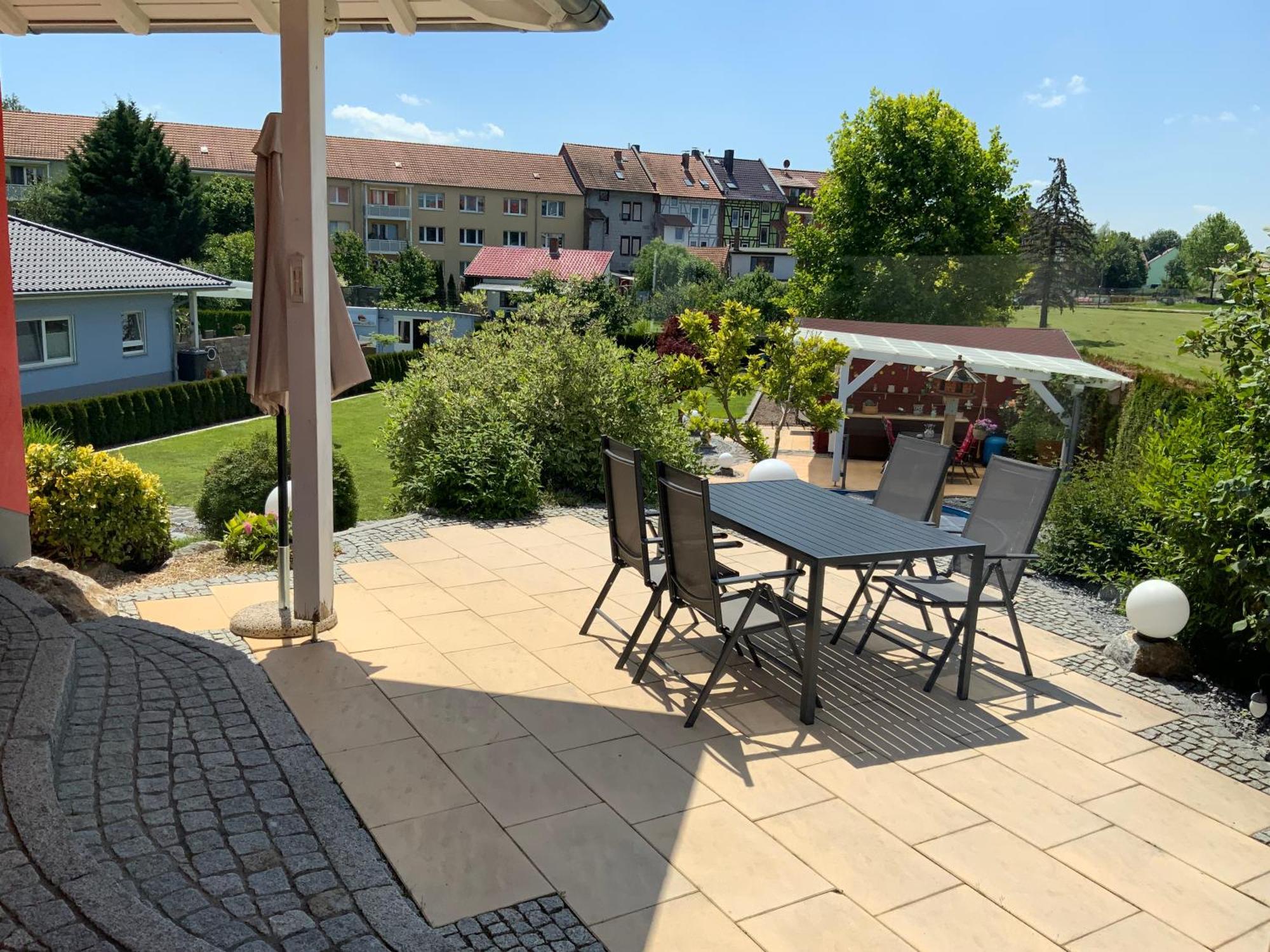 Ferienhaus Luebke, Gartenblick Mühlhausen Extérieur photo